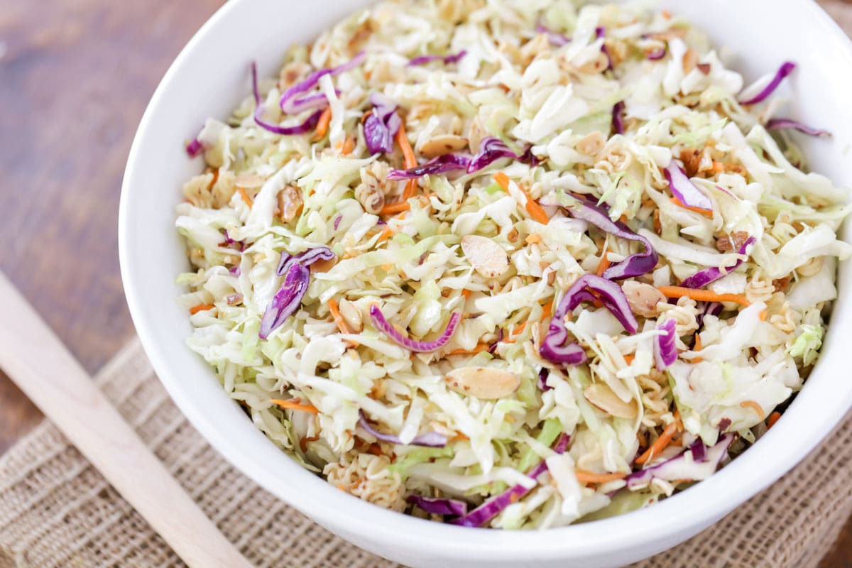 Asian Ramen Salad in bowl