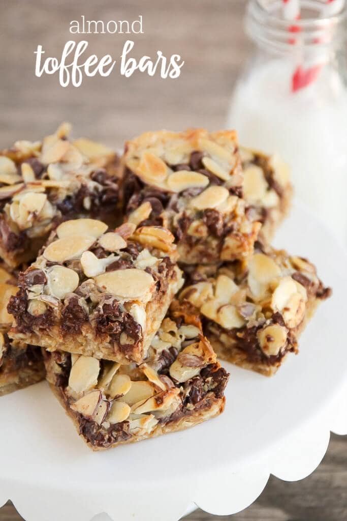 Almond Toffee Bars {10 Minutes Prep} Lil' Luna