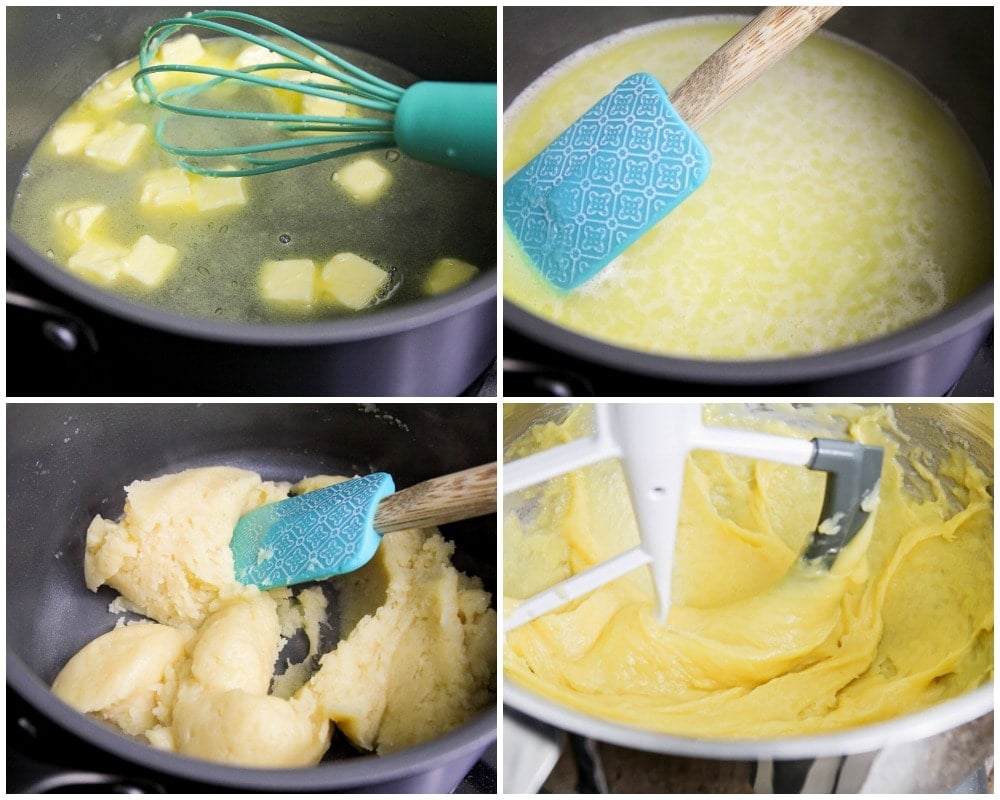 Step by step photos of how to make eclairs