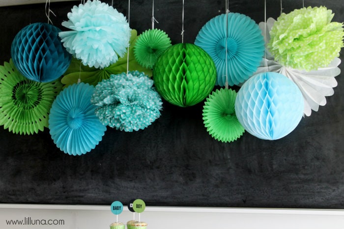 Aqua And Green Baby Shower