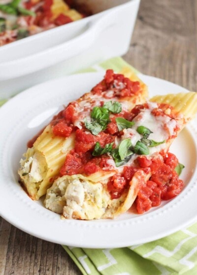 Cheesy Chicken Manicotti {Family-Favorite} | Lil' Luna