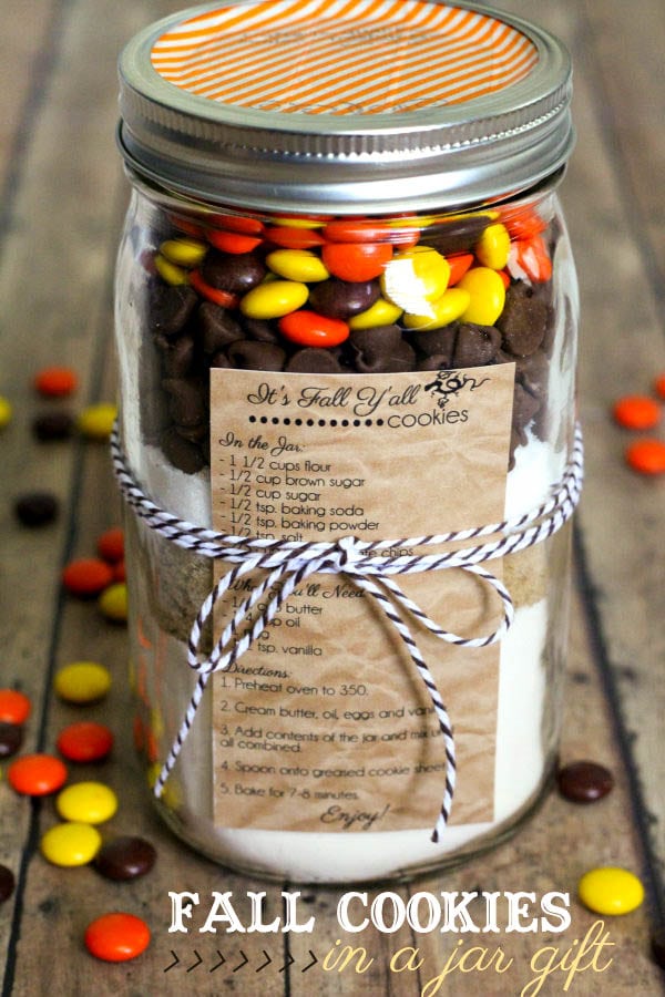 Fall Cookies in a Jar Gift