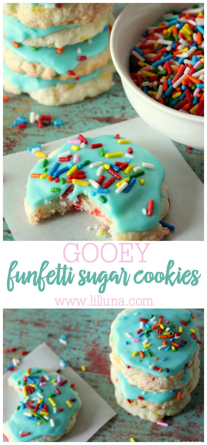 Gooey Funfetti Sugar Cookies