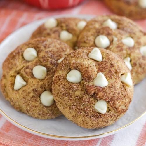 Pumpkin Snickerdoodles {With White Chocolate Chips!} | Lil' Luna
