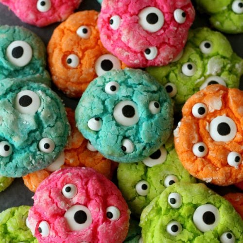 Delicious Gooey Monster Cookies Perfect for Halloween lilluna.com