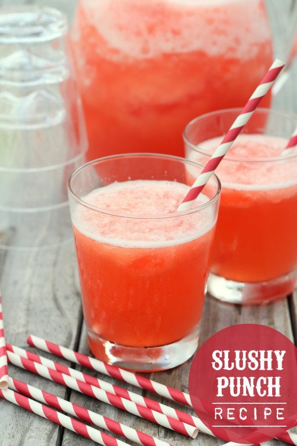 Slushy Punch Recipe {Strawberry + Pineapple} | Lil' Luna