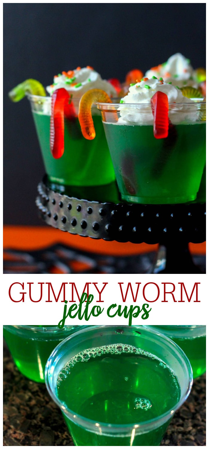 Gummy Worm JellO Cups {Creepy + Delicious} Lil' Luna