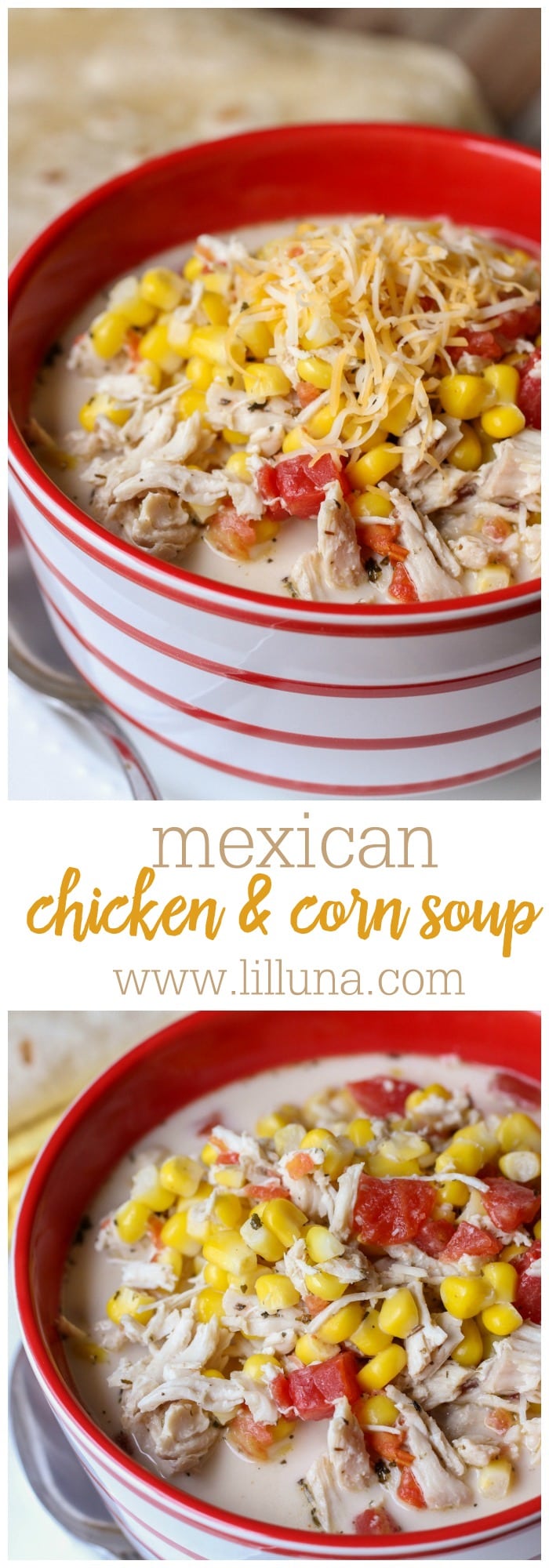 Mexican Chicken Corn Soup - Made in 20 Minutes! | Lil' Luna