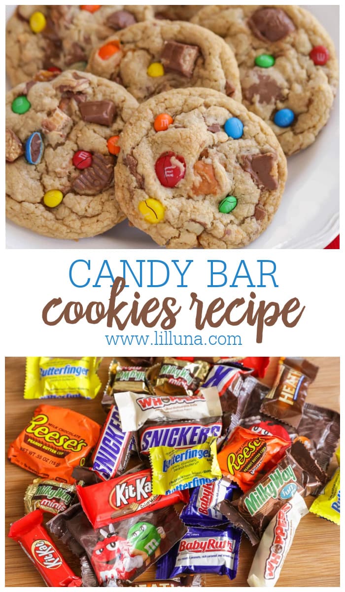 Candy Bar Cookies {Use up Leftover Halloween Candy!} | Lil' Luna