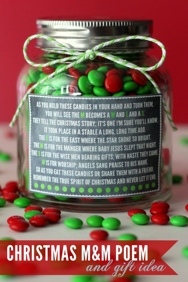 Christmas M&M Poem