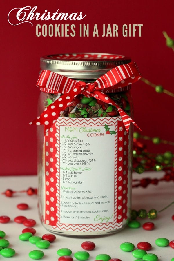 Christmas M&M Gift Jar