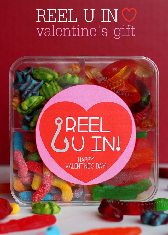 Adorable Reel U In Valentines Gift Idea with free print on { lilluna.com } #valentines