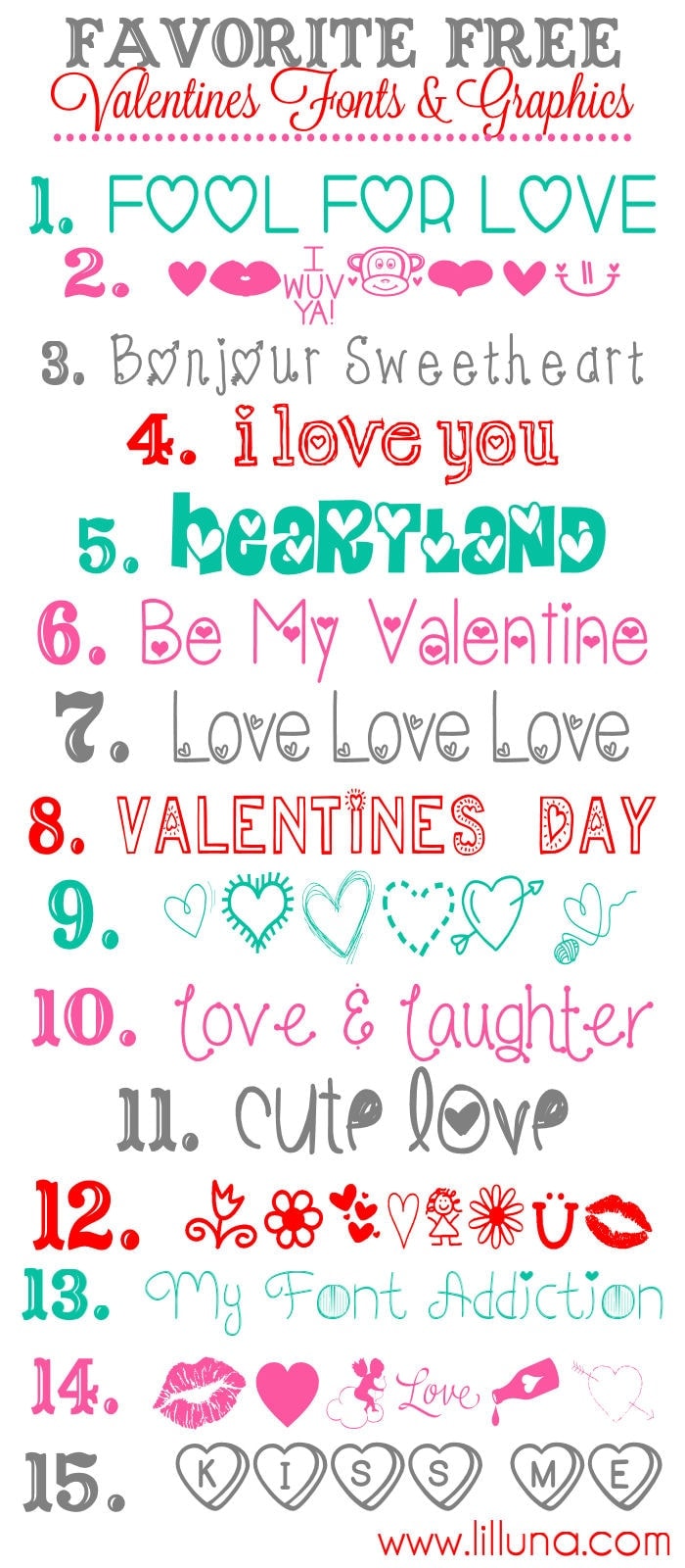 FREE  Valentines Fonts  and Graphics