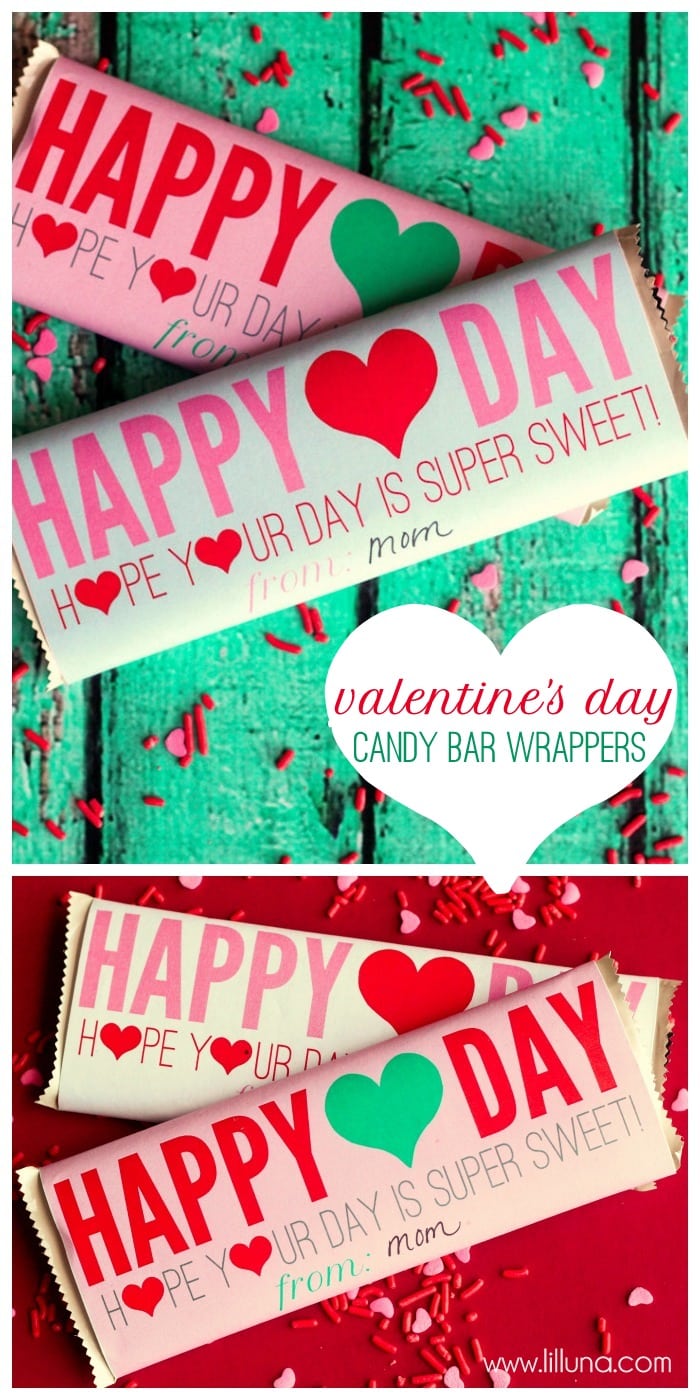 Free Valentines Candy Bar Wrappers