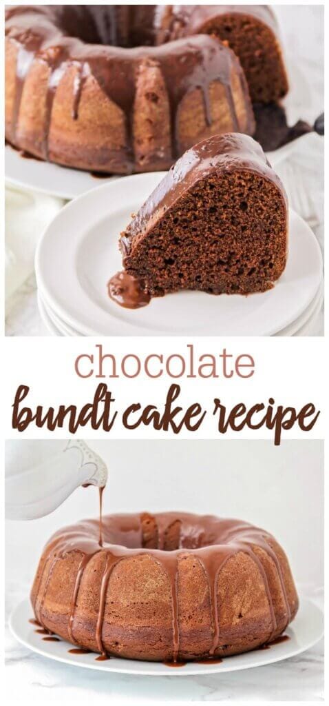 Easy Chocolate Bundt Cake {With chocolate ganache frosting!} | Lil' Luna