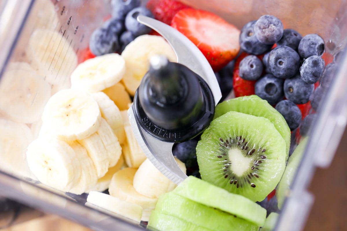 Leftover fruit salad can be frozen and used in smoothies.