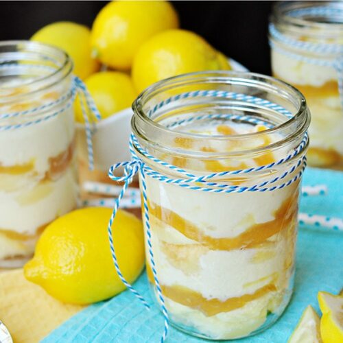 Lemon and White Chocolate Jar Trifles