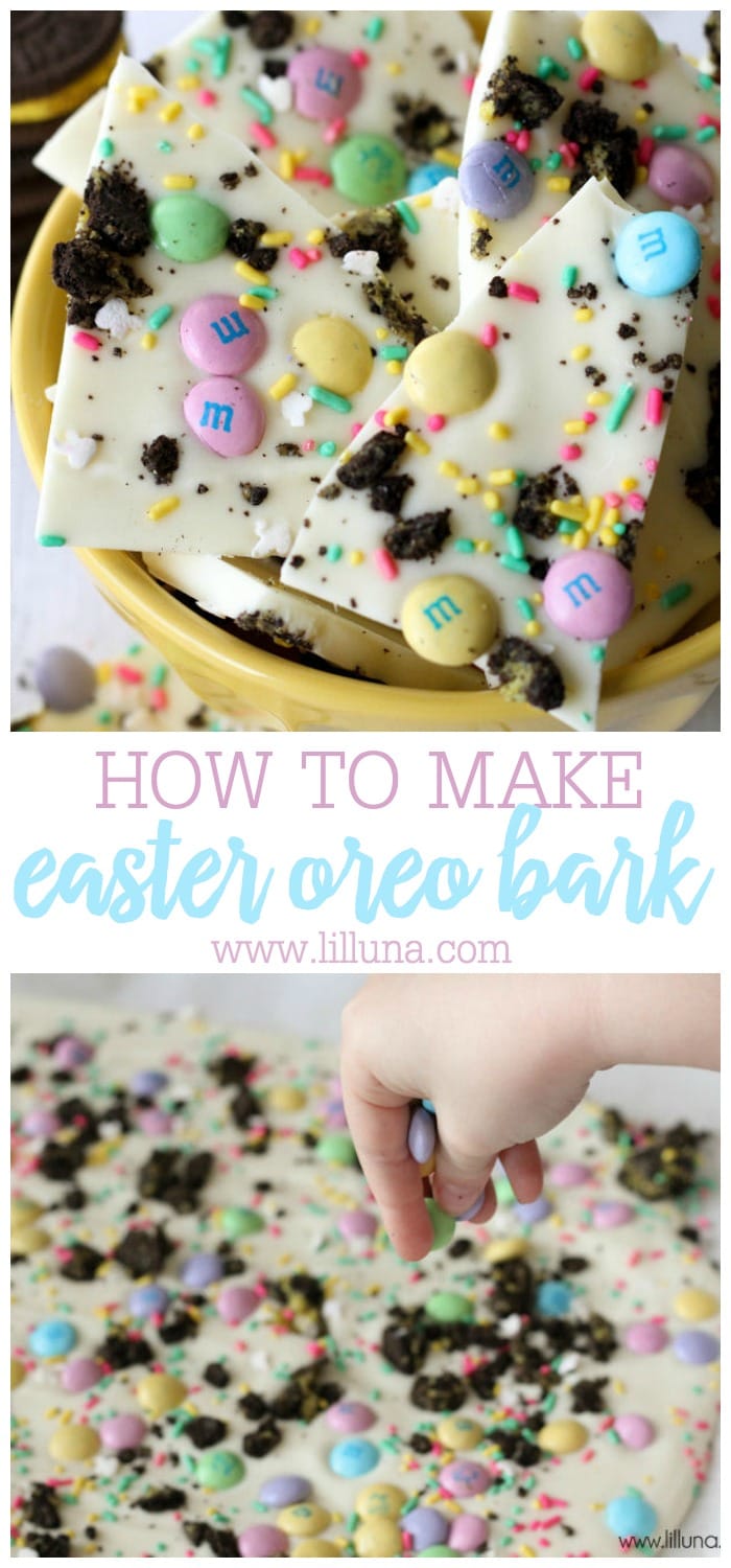 Easter Oreo Bark {With M&M's & Sprinkles} | Lil' Luna