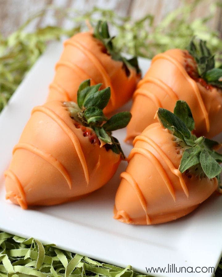 Carrot Chocolate Covered Strawberries Perfect For Easter Lil Luna 