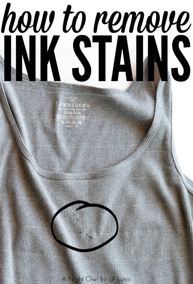 How to Remove Ink Stains - great tip!! Only takes one thing!! So easy!