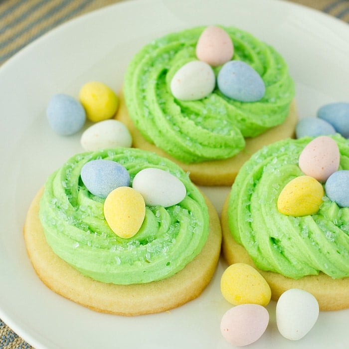 Easter Nest Sugar Cookie Cups - Yummy Healthy Easy