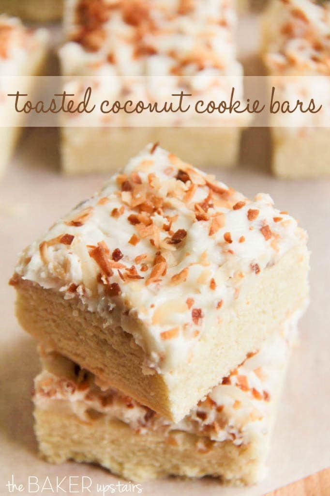 Toasted Coconut Cookie Bars