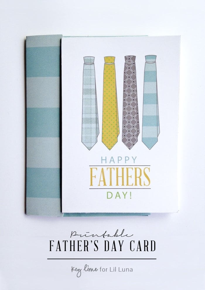FREE Father's Day Card - go to { lilluna.com } for the printable.