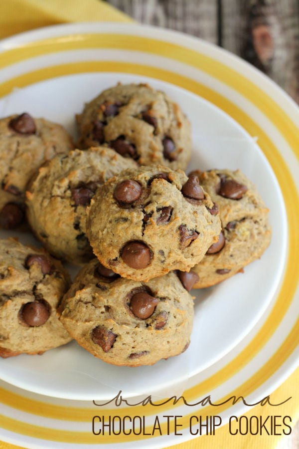 Banana Chocolate Chip Cookies