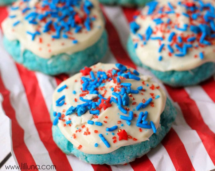 Gooey Butter Blue Velvet Cookies