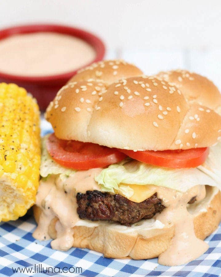Homemade Ranch Burger Recipe {with Secret Sauce!} | Lil' Luna