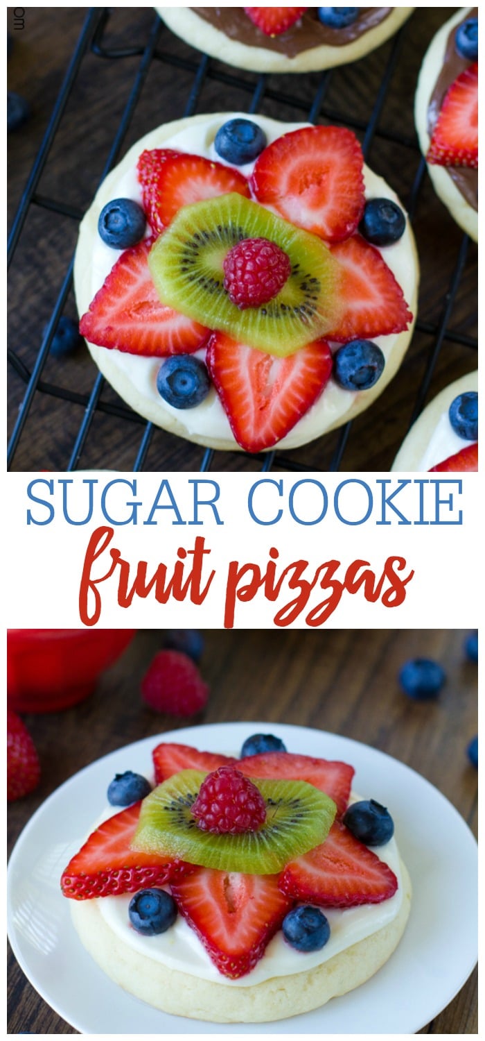 Sugar Cookie Fruit Pizzas