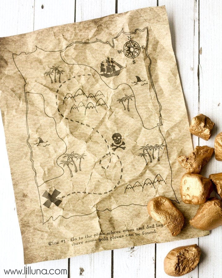 printable treasure map kids activity