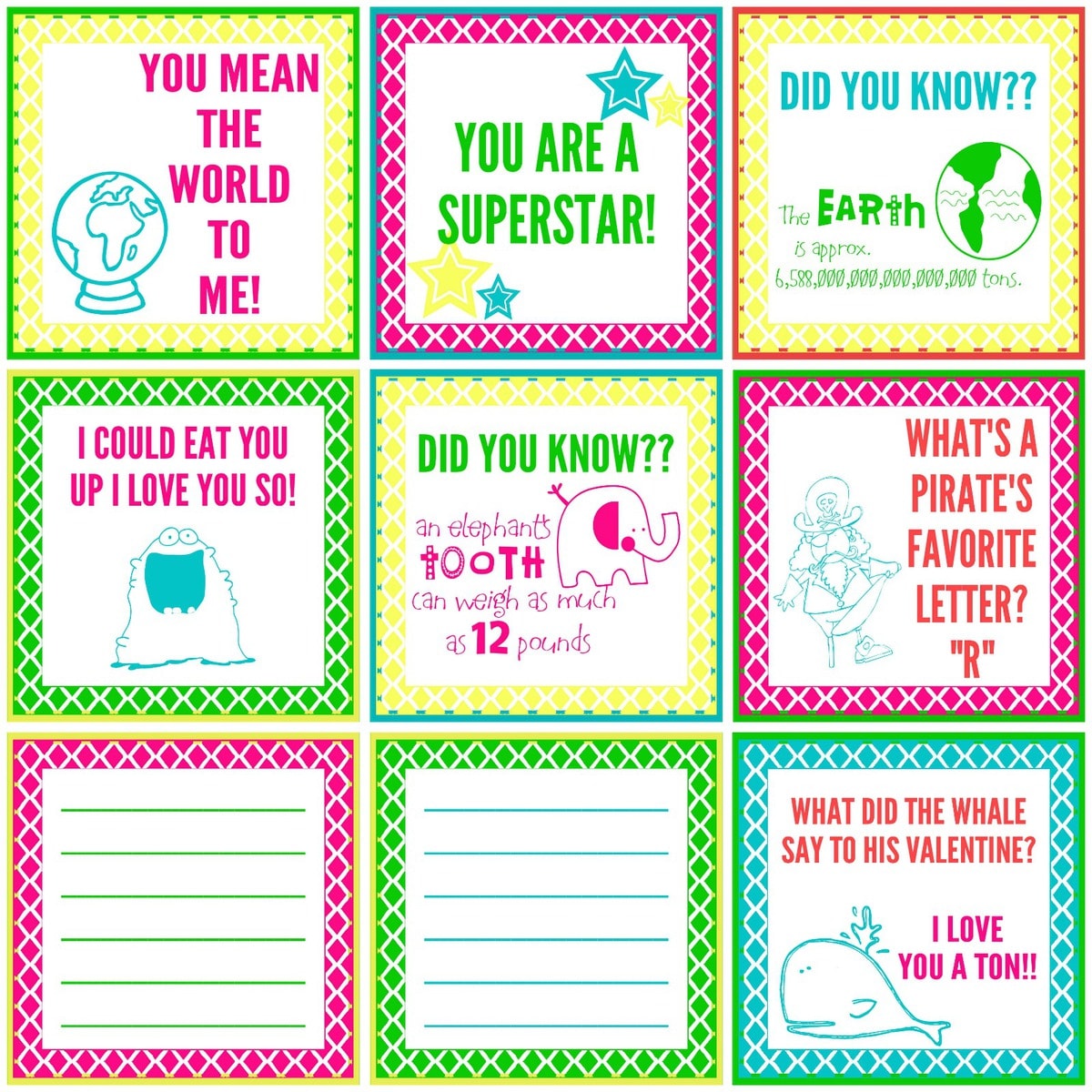 FREE Lunch Box Notes and Jokes on { lilluna.com } The kids will love getting these little surprises each day!