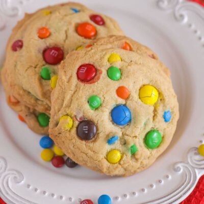 Giant M&M Cookies Recipe {So Chewy!} | Lil' Luna