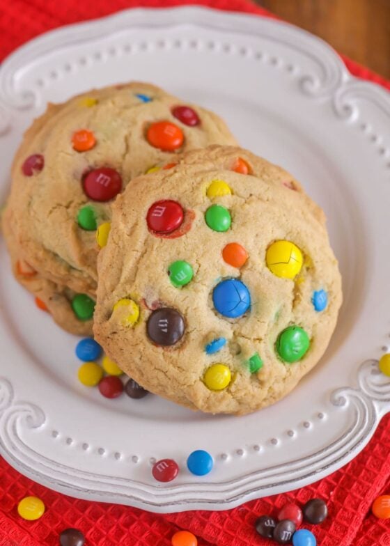 Giant M&M Cookies Recipe {So Chewy!} | Lil' Luna