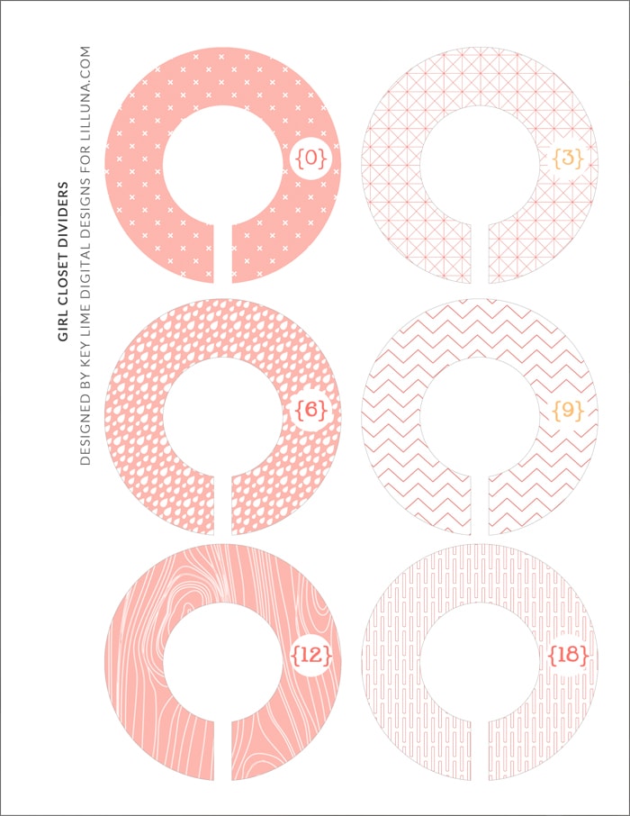 Free Printable Closet Dividers