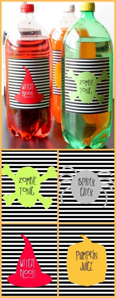 FREE Halloween Soda Pop Labels