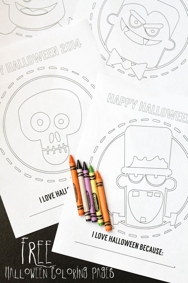 FREE Halloween Coloring Pages - perfect for the kids to color and for you to keep for their keepsake boxes. 