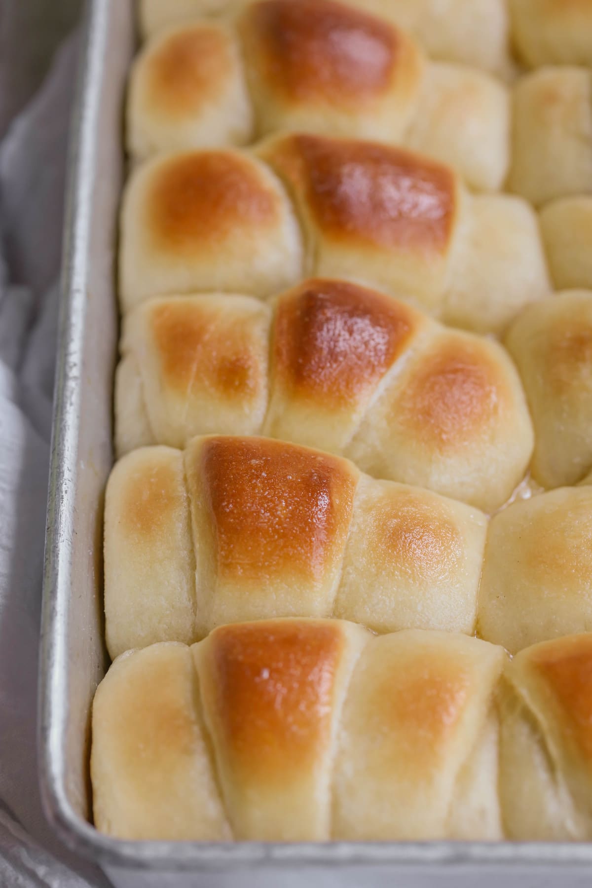 Serve homemade dinner rolls with homemade chicken noodle soup.
