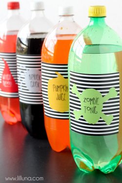 FREE Halloween Soda Pop Labels