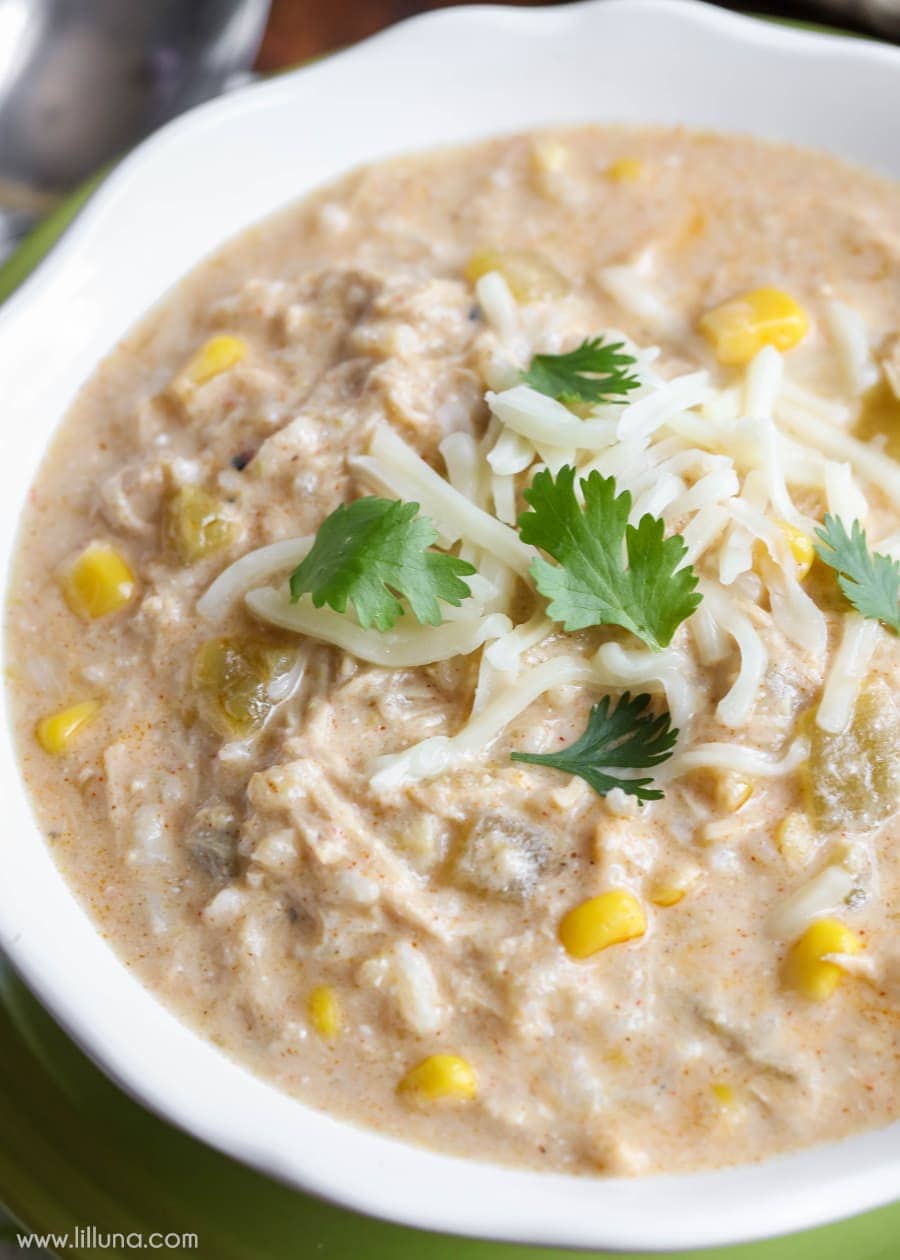 Crock Pot Green Chile Enchilada Soup