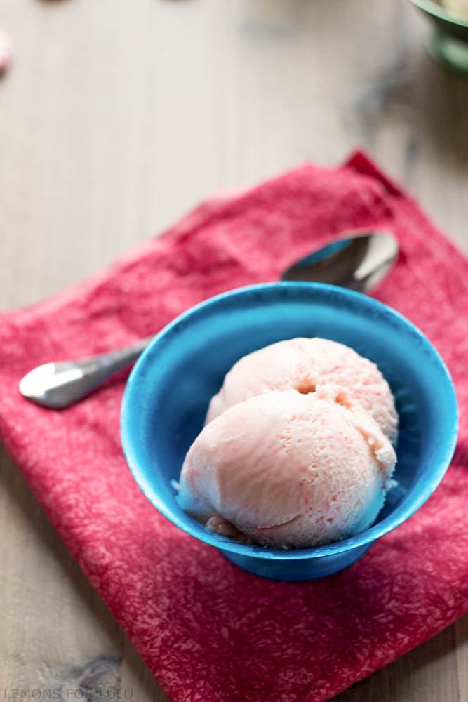 Two scoops of Peppermint Ice Cream in a bowl