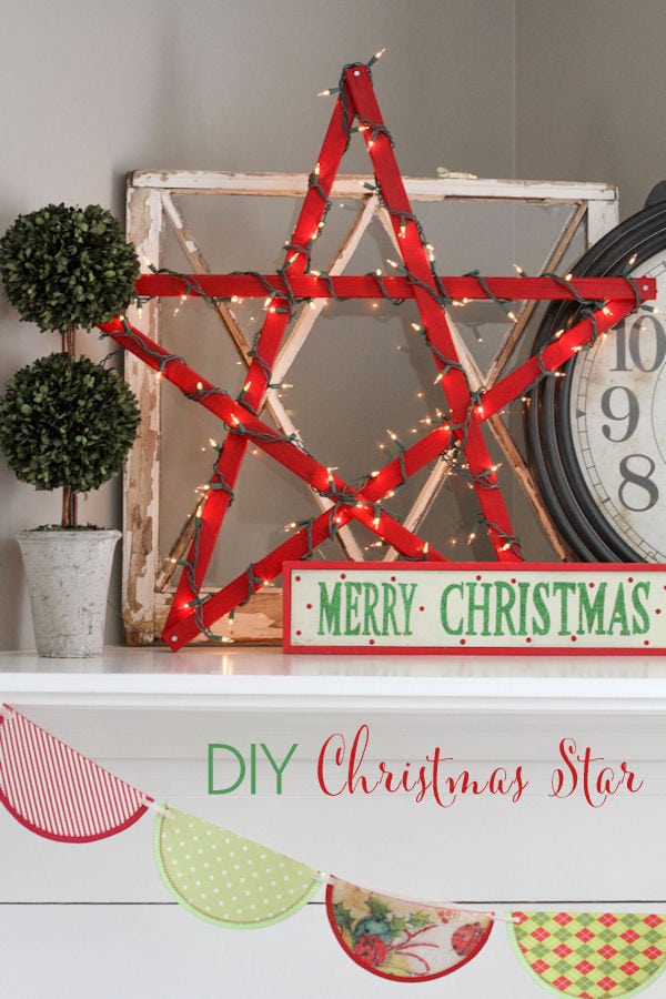 DIY Lighted Christmas Star Tutorial { lilluna.com } So adorable and easy to make!!