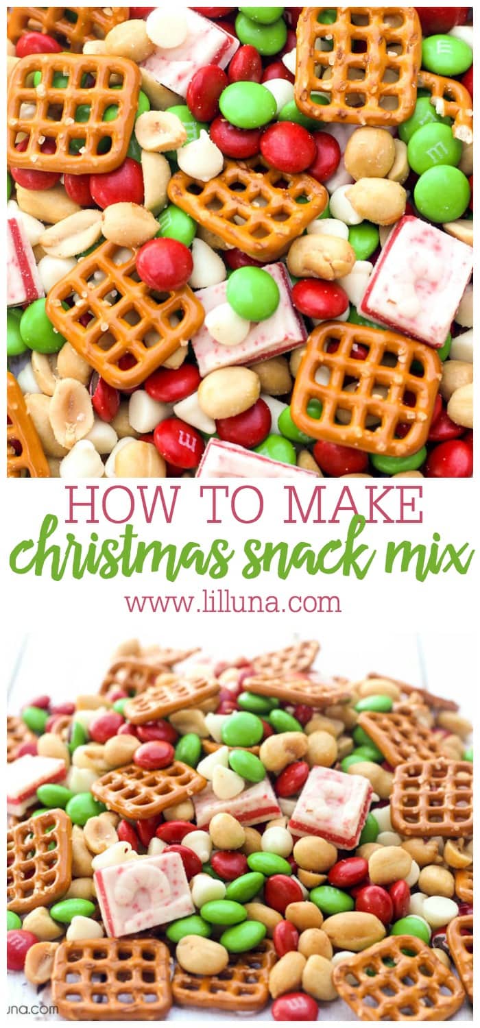 Christmas Snack Mix {5 Minute Christmas Treat} | Lil' Luna