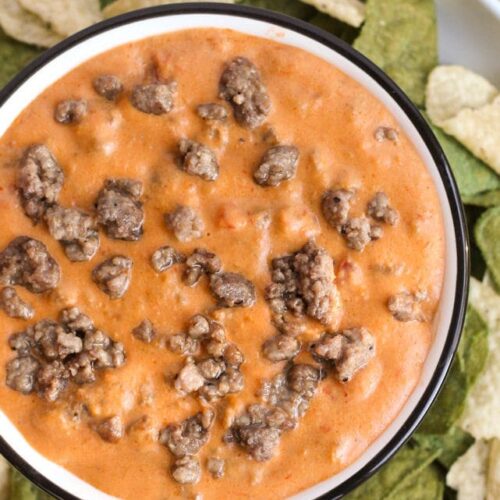 Hamburger Queso Dip {A Crockpot Party Dip!} Lil' Luna