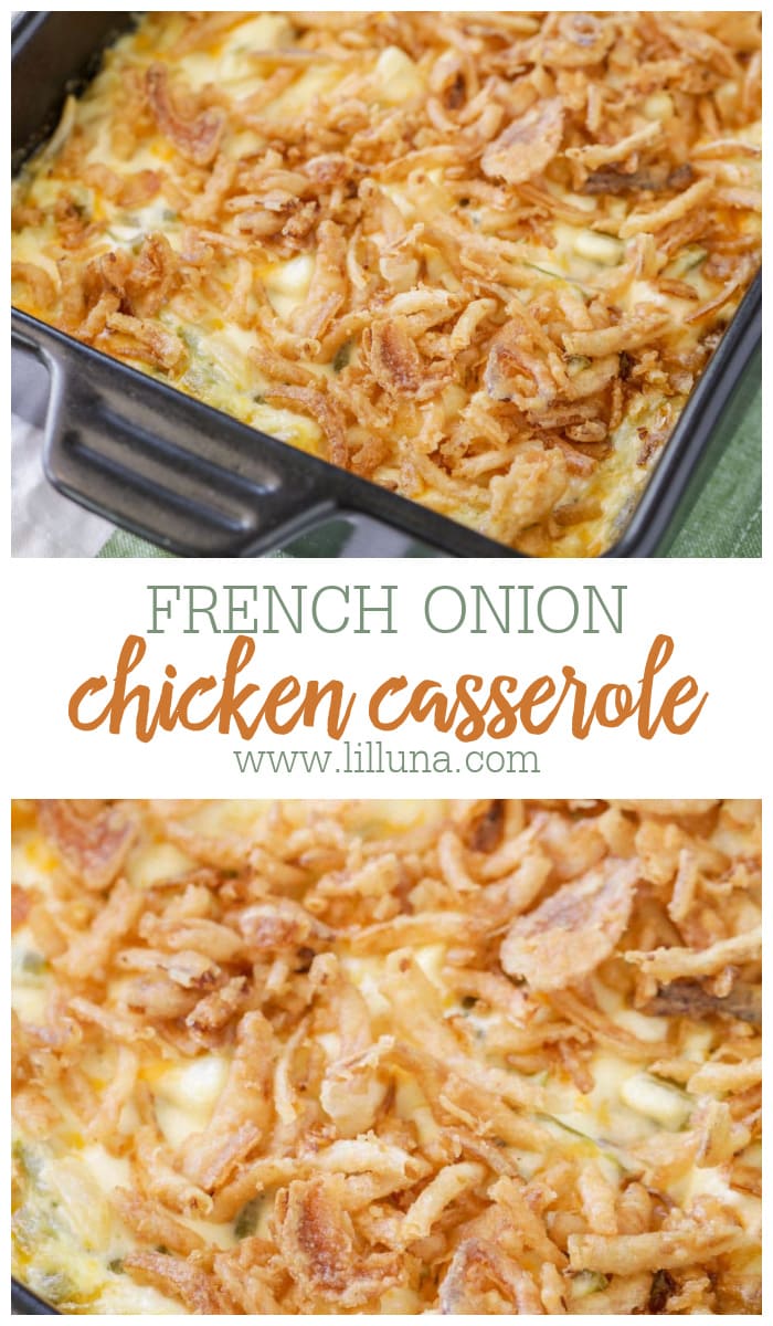 French Onion Chicken Casserole {Only 10 Minutes to Prep!} | Lil' Luna