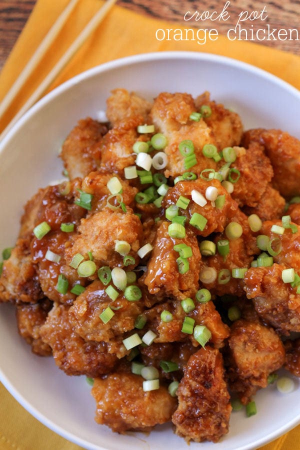 Favorite Crockpot Orange Chicken Recipe | Lil' Luna