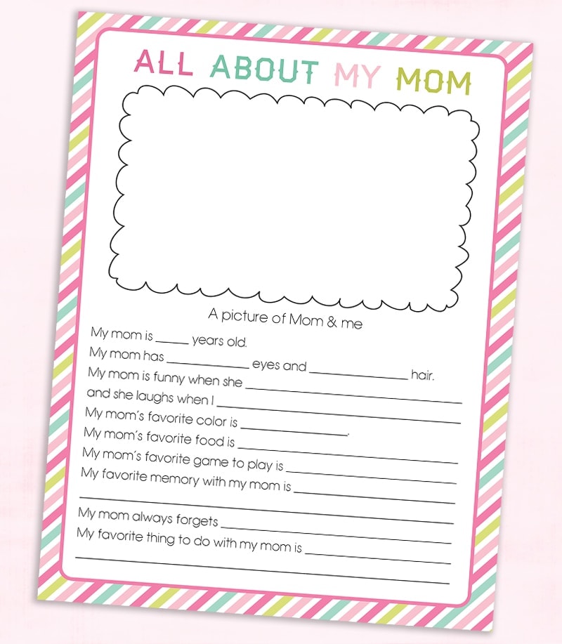 FREE Mother s Day Questionnaire Printable Lil Luna
