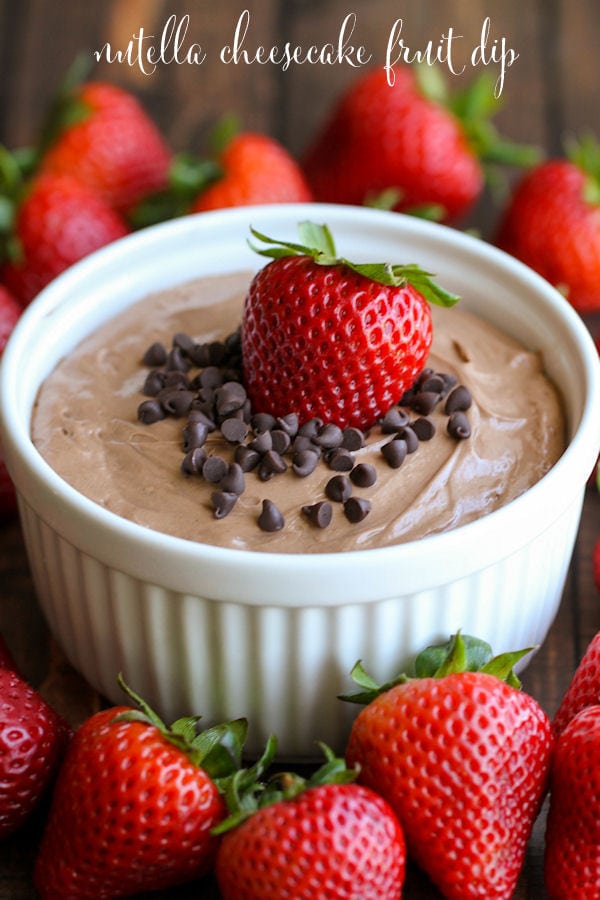 fruit dip with cream cheese and powdered sugar