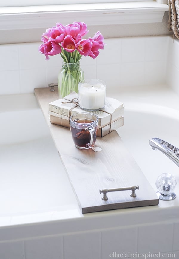 marble bathtub tray